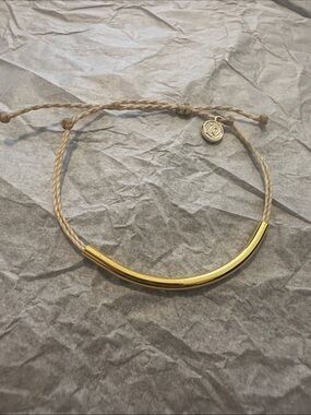 NWOT Pura Vida Gold Tube Cord Bracelet